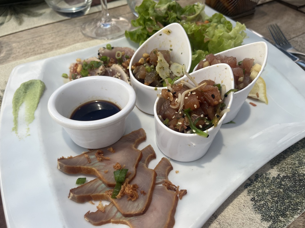 Trio de tartare de thon et poisson fumé