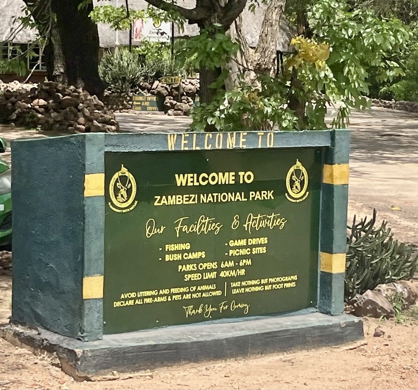entrée dans le parc national Zambezi