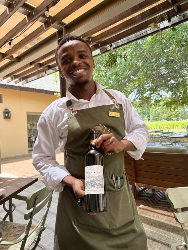 dégustation d'un cabernet sauvigon pour Christelle