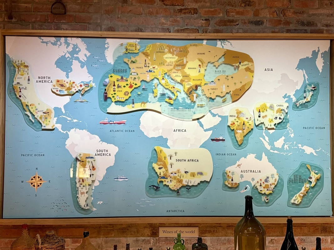 carte des régions vinicoles dans le monde