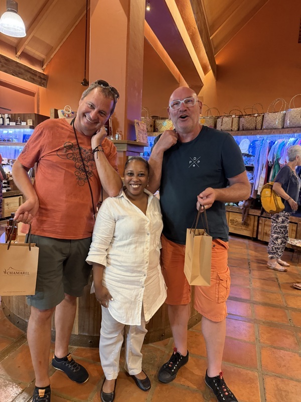 Avec nathalie à la boutique